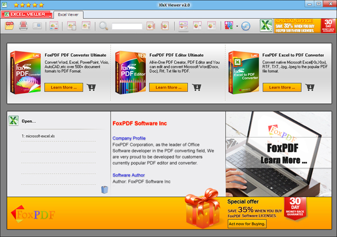 freeware xlsx viewer