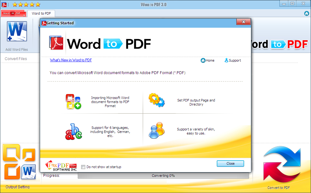 Convert Doc to PDF screen shot